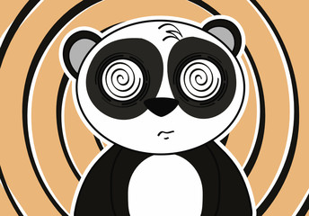 little panda bear cute cartoon background1