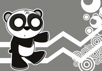 little panda bear cute cartoon background
