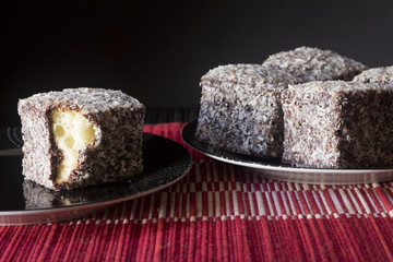 Chocolate Lamingtons - Selective Focus Horizontal