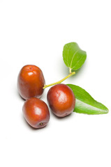 giuggiole su sfondo bianco