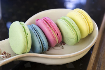 colorful macaroons