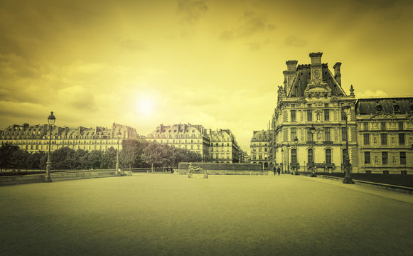Vintage style picture of Paris