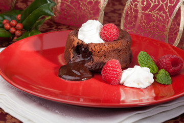 Raspberry Lava Cake