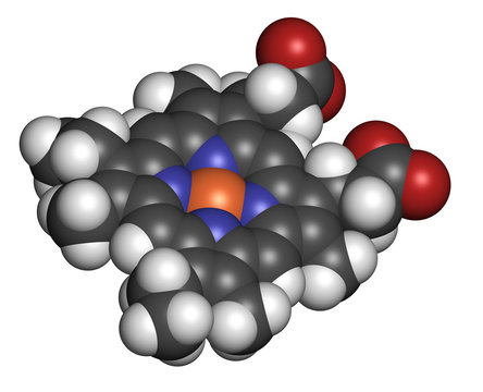 Heme B (haem B) molecule. 