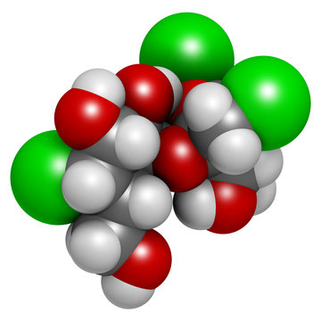 Theobromine (xantheose) chocolate alkaloid molecule.