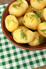 Young boiled potatoes