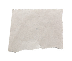 Obraz premium Torn blank paper isolated on white