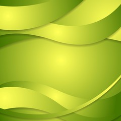 Abstract corporate green waves background
