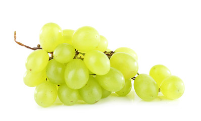 Green grape isolated on white