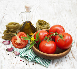 Ingredients for Italian pasta