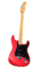 Fototapeta premium New electric guitar isolated on white