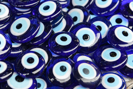 Blue Evil Eye souvenir sold in Istanbul Turkey