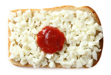 Sandwich with flag of Japan isolated on  white