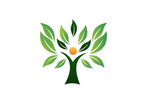 green, tree, logo, wellness, life, people, health, nature