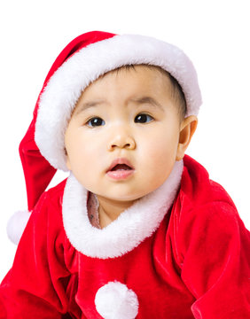 Asian girl with christmas dressing