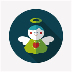 angel flat icon with long shadow,eps 10