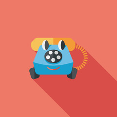 toy phone flat icon with long shadow,eps10