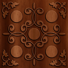 Wood Abstract Background, a beautiful wood carving texture