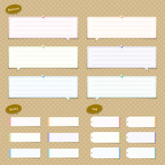 付箋風 吹き出し・ポイント デザイン素材