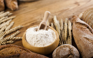 Baked traditional bread 