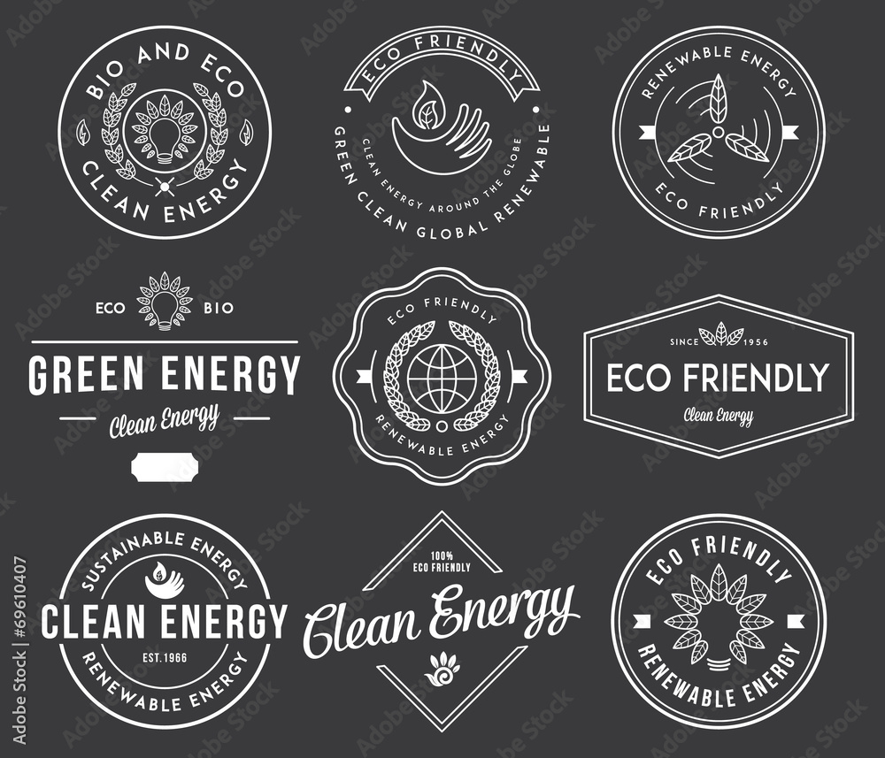 Wall mural bio and eco energy 1 black