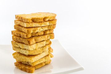 Group of sliced bread .