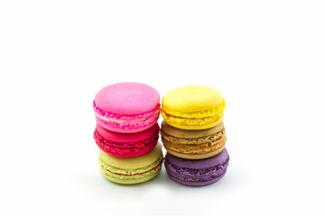 Sweet and colourful french macaroons or macaron, Dessert.
