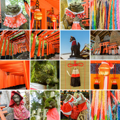 Collection of Fushimi Inari Taisha Shrine scenics
