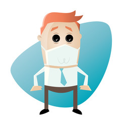 virus grippe mundschutz business mann