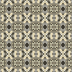 geometry vintage floral seamless pattern