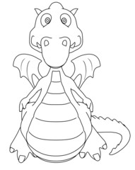 Outlined dragon
