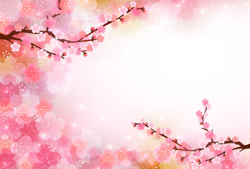 梅　年賀状　背景