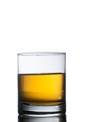 whisky splash isolated on a white background
