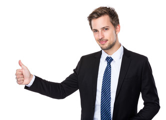Businessman thumb up