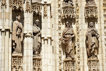 Sculptures in the Cathedral of Seville, Andalusia, Spain