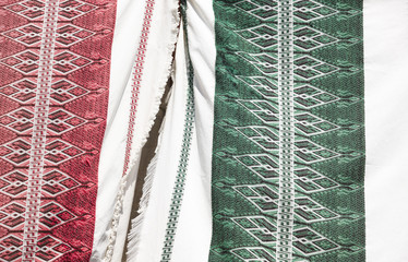 Traditional greek table linen in Crete. Greece