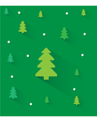 Background of green Christmas trees
