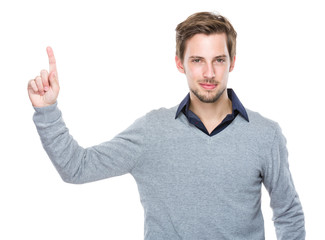 Fototapeta premium Man with finger up