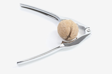 Nussknacker und Walnuss , erhöhte Ansicht