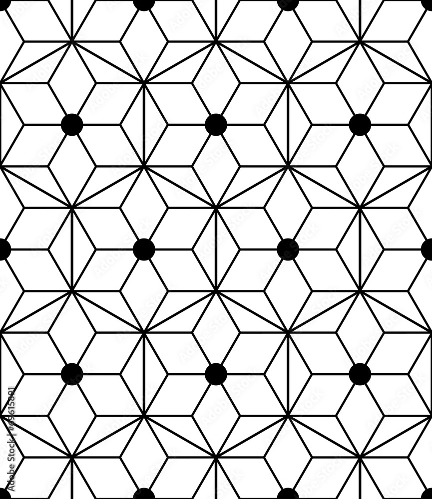 Poster seamless geometric pattern with triangles and diamonds. vector i
