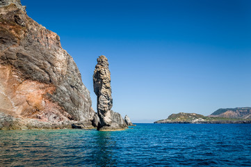 Fototapeta na wymiar Eolian islands Guard Rock
