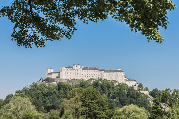 Hohensalzburg Castle (Festung Hohensalzburg) at Salzburg, Austri