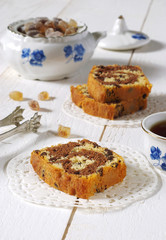 Coffee and Chocolate marble cake