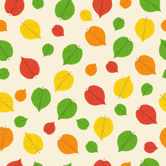 seamless pattern from bright autumn leaves