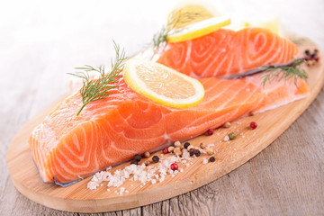 raw salmon