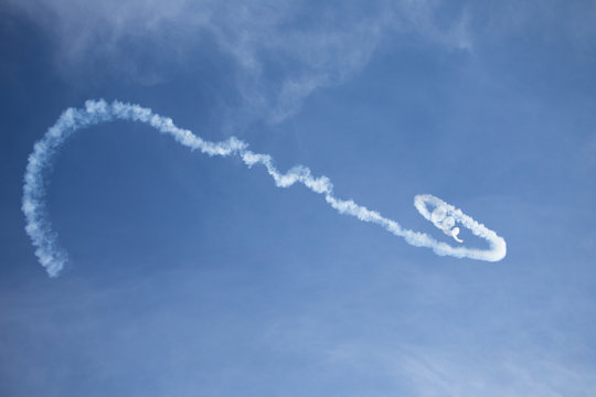 Airplane writing in the sky