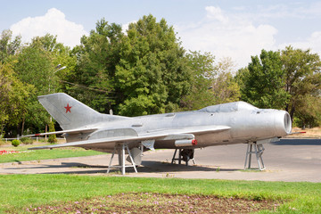 Fototapeta na wymiar Soviet old MIG-15 airplane