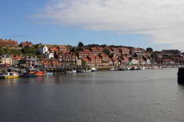 Whitby harbour Yorkshire uk