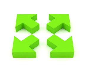 Green arrows expanding