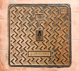 grunge metal steel plate texture on floor